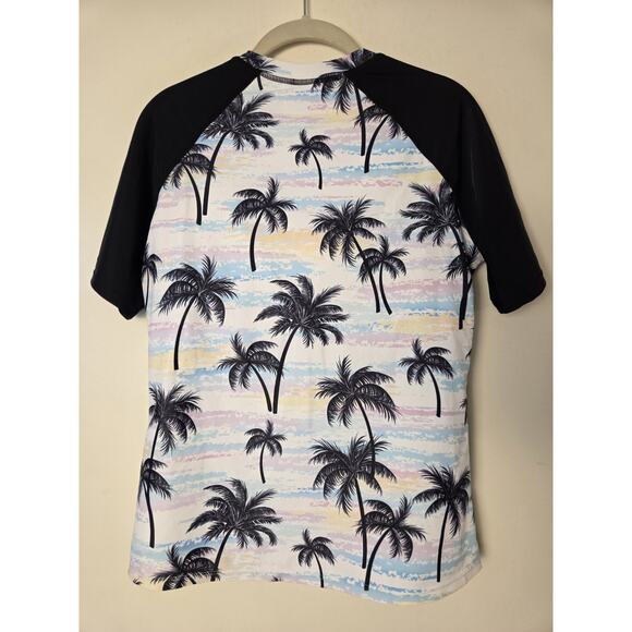 Daci Women L Rash Guard Short Sleeve Swim Top UV UPF 50 Swim Shirt Attached Bra - Picture 5 of 7